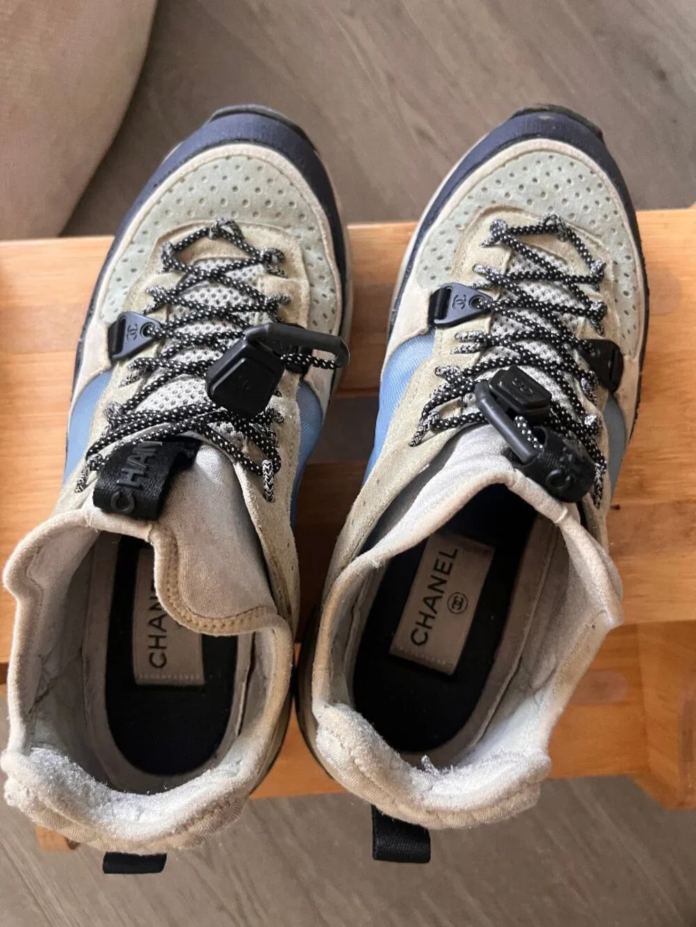 Chanel sneakers Blue and Black size 38.5